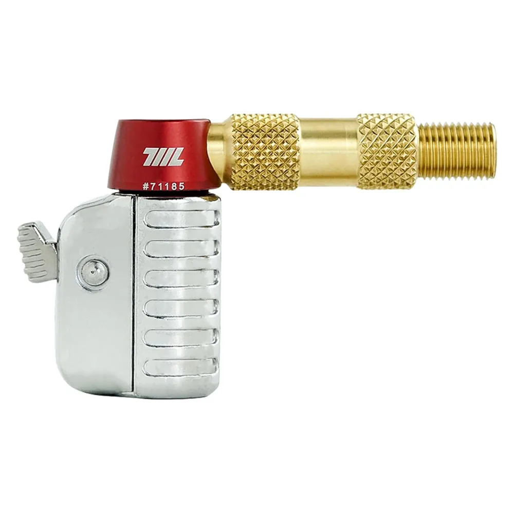 711L Mini Air Chuck Snap & Lock Air Chuck Open Flow Air Inflator Attachment for Shrader Valve Bike Bicycle Car Tires (Brass) 01 FU