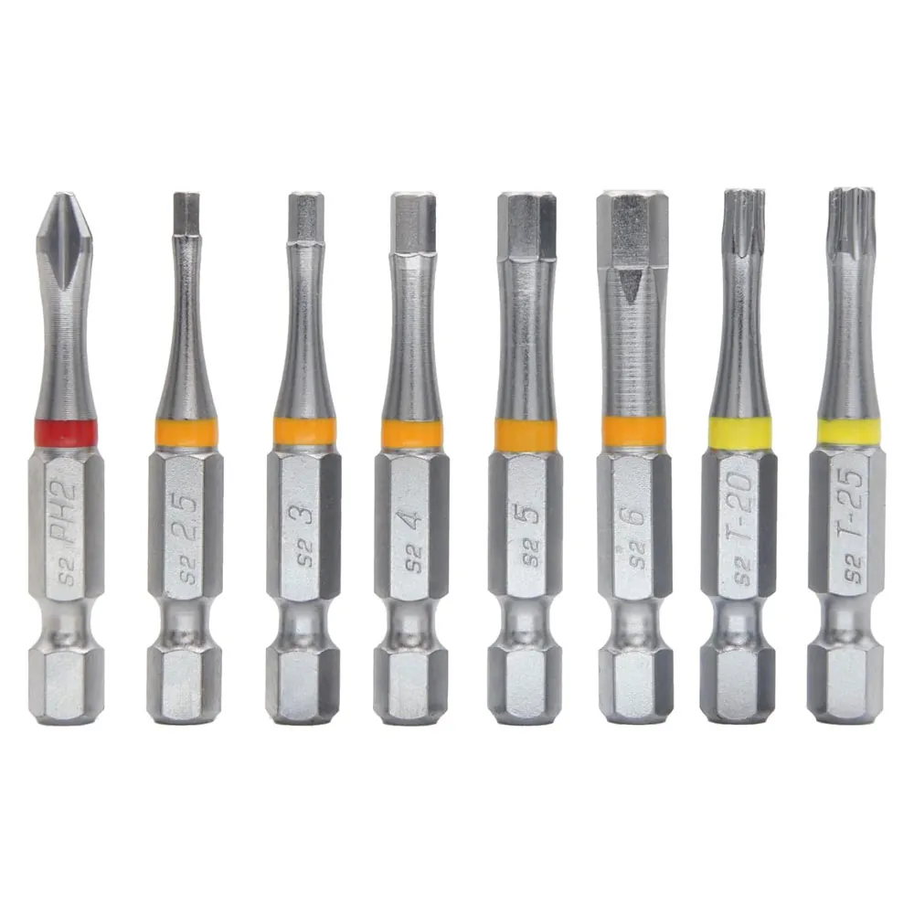 8 PCS 50mm Color Coded Hex Bit Set