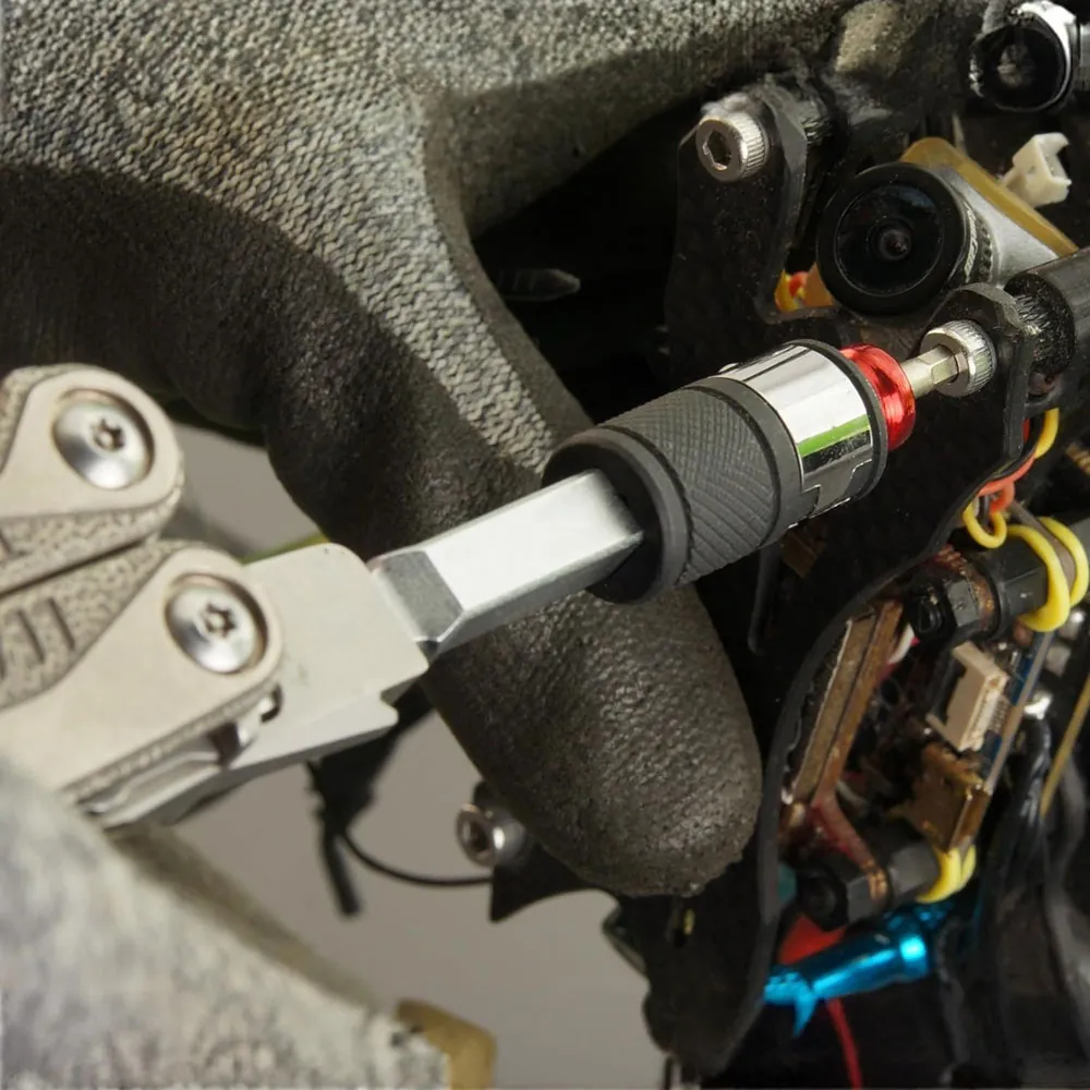 Flat End 1/4" Hex & Square Socket 2 in 1 Extension-7